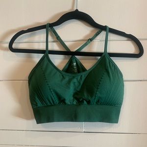 Pro-Fit Women’s Green Sports Bra, Size Large